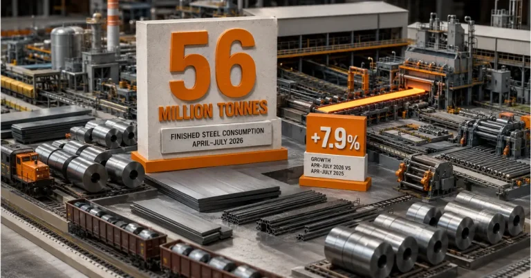 India steel industry production and finished steel consumption
