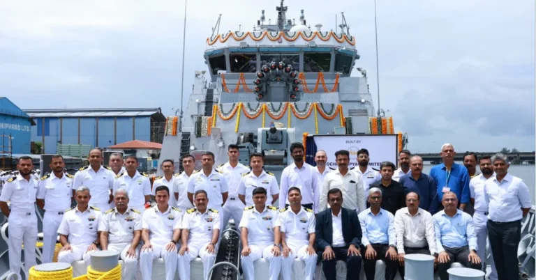 Mangrol ASW shallow water craft delivered by Cochin Shipyard to the Indian Navy