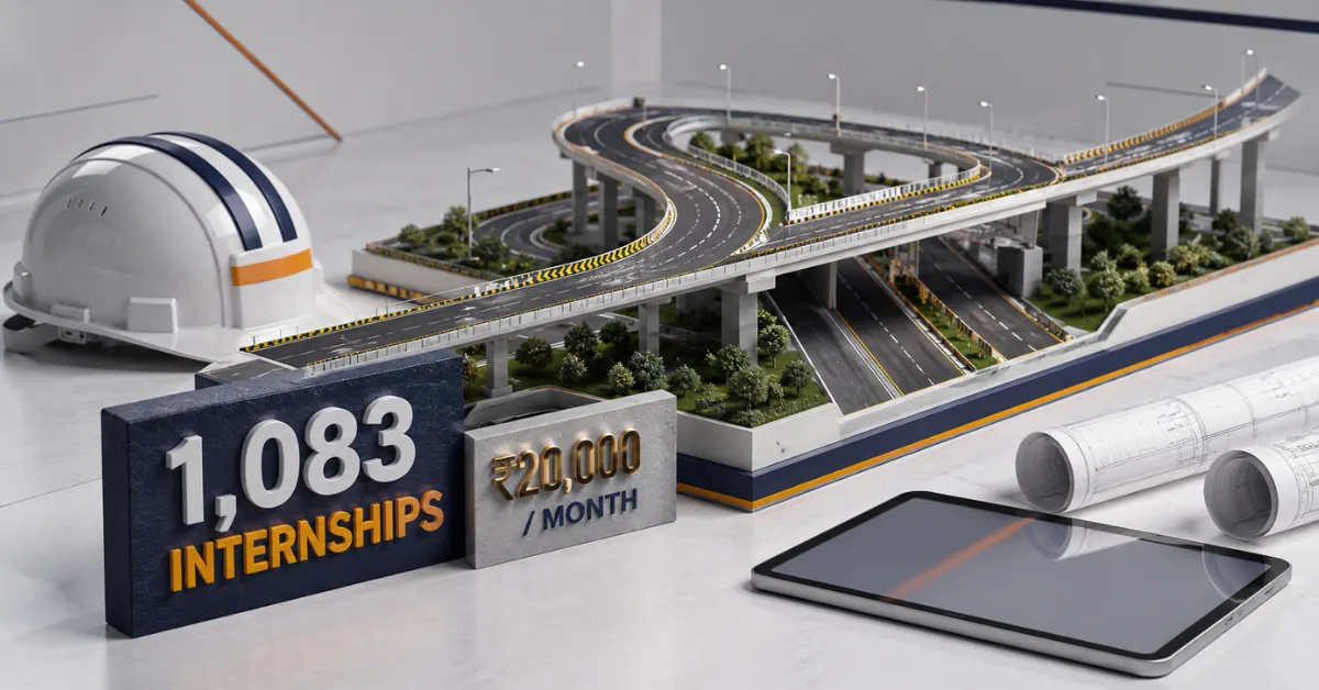 NHAI 1,083 internships represented through a National Highway project model