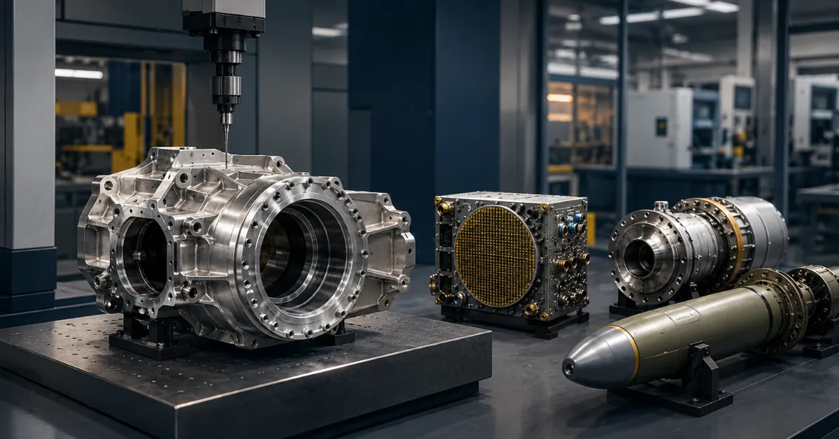 Defence manufacturing components representing India's Positive Indigenisation List