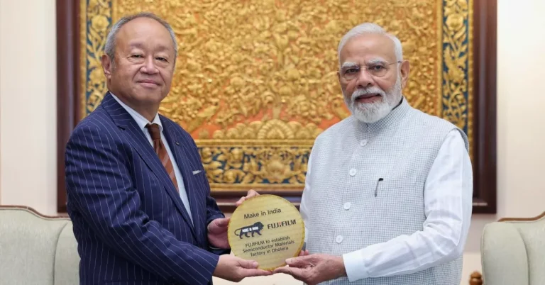 Fujifilm CEO Teiichi Goto meeting Prime Minister Narendra Modi over semiconductor materials manufacturing in India