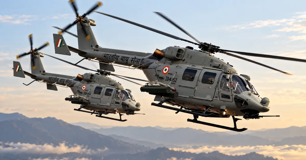 Indian Air Force Advanced Light Helicopters representing defence acquisition