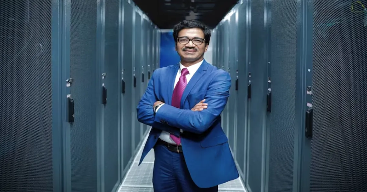Sunil Gupta, co-founder, managing director and CEO of Yotta Data Services, inside a data centre