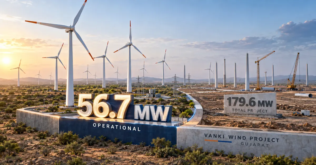 Vanki Wind Project reaches 56.7 MW operational capacity