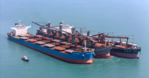 Cargo vessels engaged in operations at DPA Kandla port