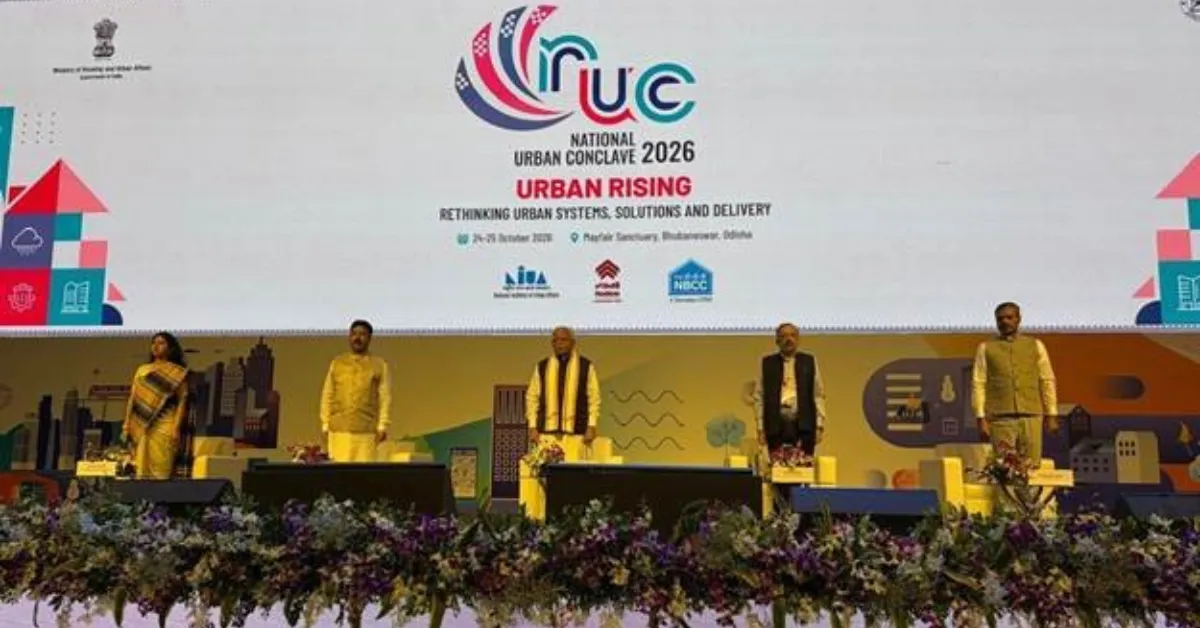National Urban Conclave 2026 in Bhubaneswar, where municipal governance and urban development reforms were discussed.