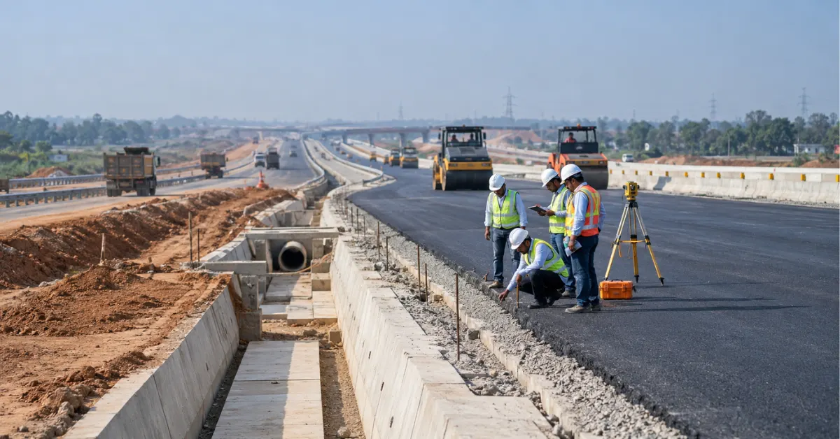 NHAI highway projects undergoing construction quality inspection