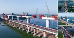 Sabarmati River Bridge on Mumbai-Ahmedabad Bullet Train corridor in Ahmedabad